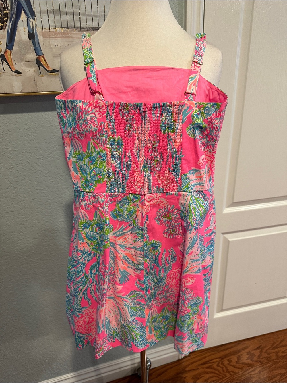 Lilly Pulitzer Sz 2 Pink Tropical Floral Sleeveless Romper • NEW! - Picture 5 of 12